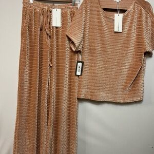 Women's Tan Two-Piece Set